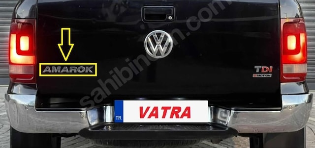 Amarok 2.0 Tdı Trendline Uyumlu Amarok Krom Bagaj Yazısı 3m 3d Abs