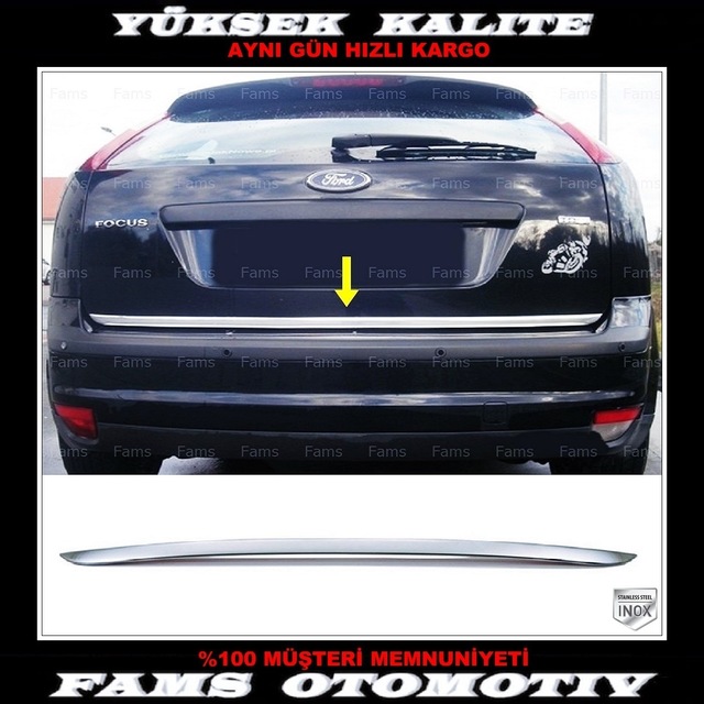 Ford Focu Iı Hb Krom Bagaj Alt Çıtası 2005-2011 Arası P.Çelik
