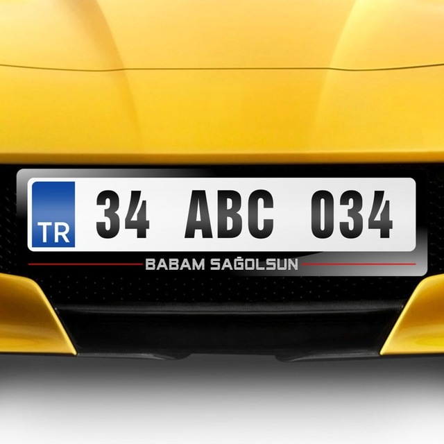 Kişiye Özel Babam Sağolsun Yazılı Plakalık - 1 296112092