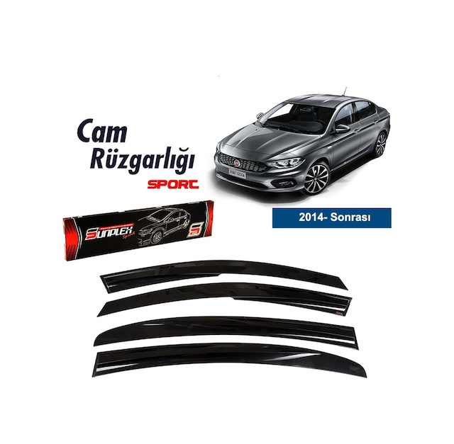 Sunplex Fiat Egea 2014- Sonrası Uyumlu Cam Rüzgarlığı