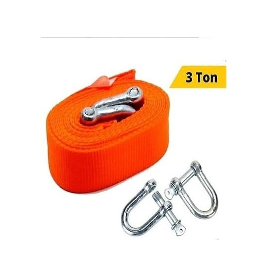 3 Ton Çeki Halatı 3 Metre Kumaş Araç Çekme Halatı