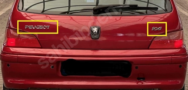 Peugeot & 106 Bagaj Yazısı Seti 2'li Paket