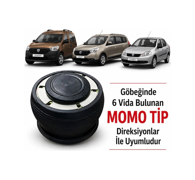 Symbol-lodgy-dokker Uyumlu Sabit Spor Direksiyon Göbeği Momo Tip Karma