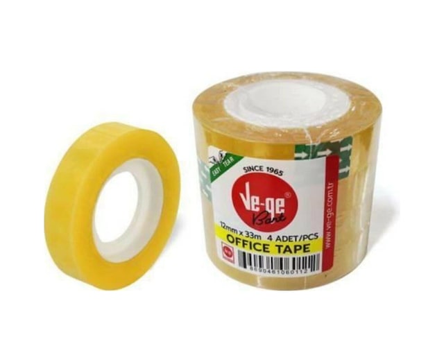 Vege Ve Ge Ofis Bandı 12x33 M 4'lü Paket