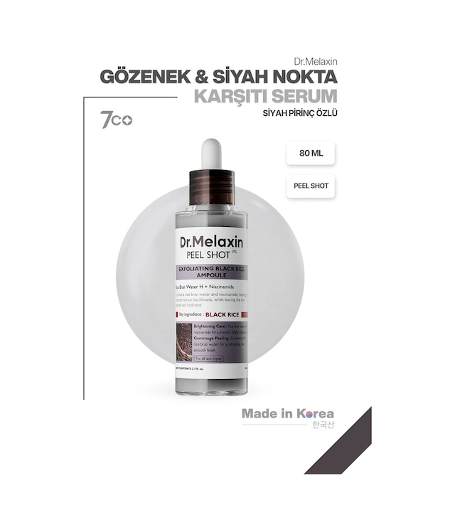 Siyah Pirinç Özlü Gözenek & Siyah Nokta Karşıtı Arındırıcı Peeling Serum 80ml