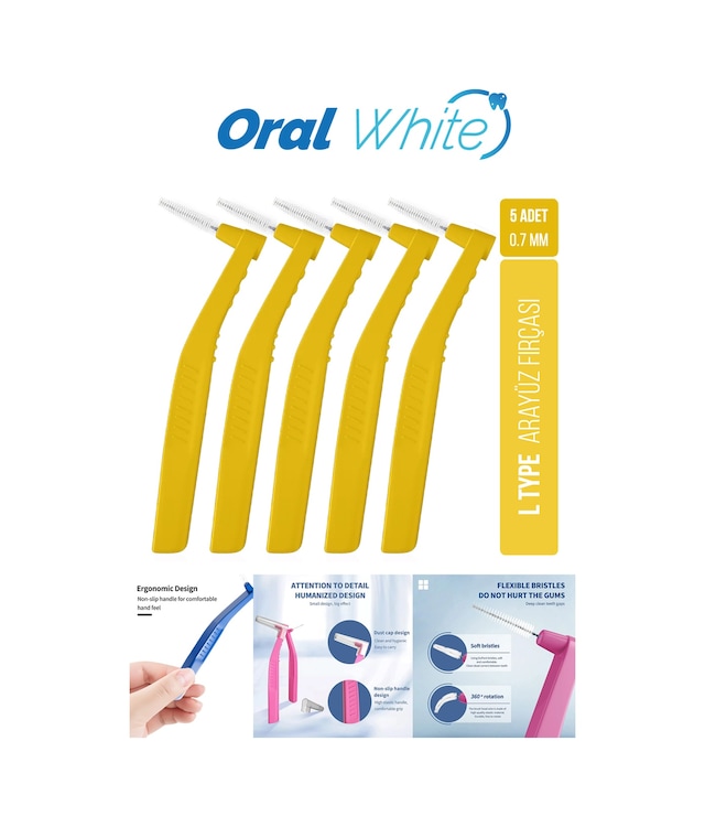 Oral White Arayüz Fırçası Sarı 0.7 Mm Cleaning Pro 5 Adet