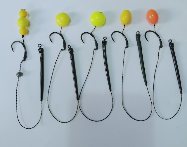 5 Adet Sazan Rig Takımı ( Sarı , Fosforlu Ve Kırmızı Boncuk'Lu)