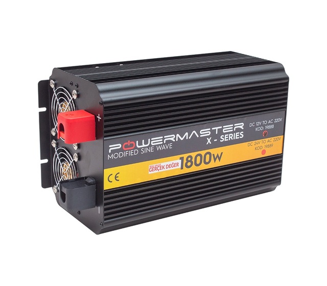 Powermaster Pwr1800-12 Çift Dıgıtal Ekran 12 Volt 1800 Watt Modıf