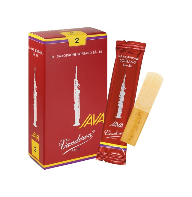 Vandoren Sr302r Java Filed Kırmızı Kesim Soprano Saksafon Kamışları Güç 2 10'lu Paket
