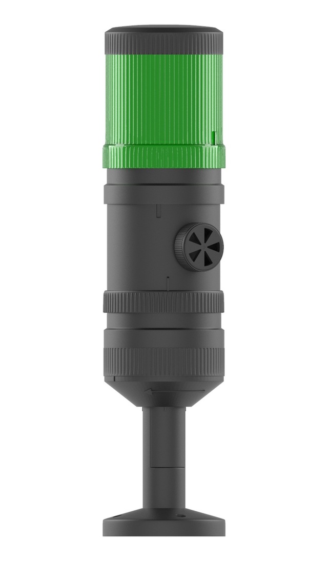 Mesan Ø70 1 Kat Işıklı Kolon Sabit Ampul Buzzer Tüp Montaj Yeşil 24vdc Ms 411.2.24vdc