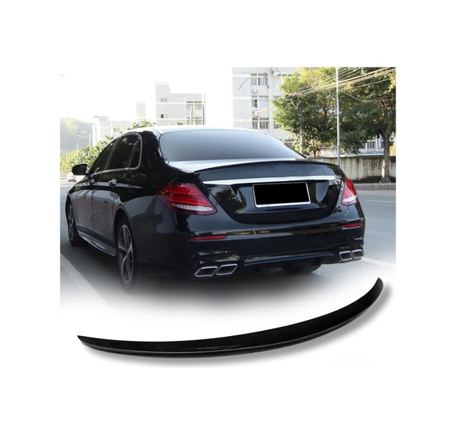 Mercedes W213 E Serisi Uyumlu Bagaj Üstü Boyalı Spoiler İthal Pianoblack Spoyler Kanat