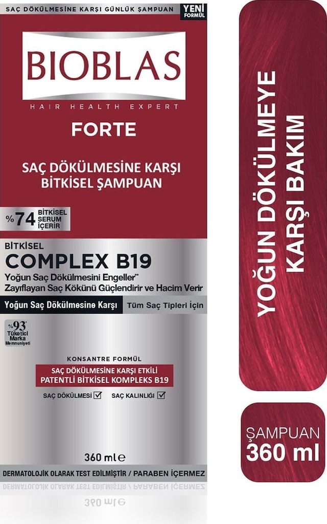Bioblas Forte Şampuan 360 ml - Yoğun Dökülme Şampuanı