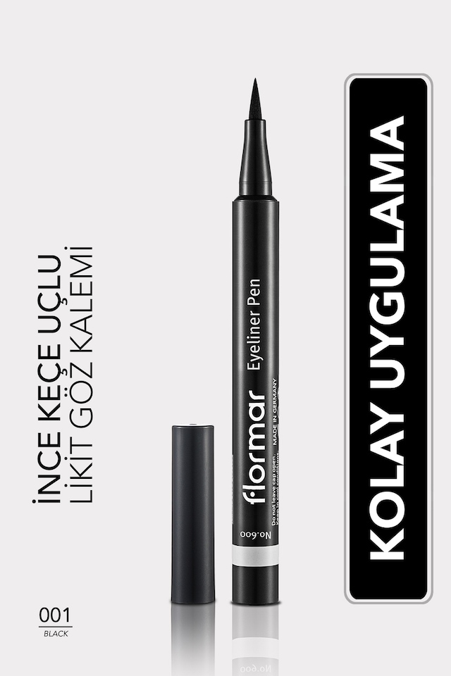 Flormar Eyeliner Pen Keçe Uçlu Likit Göz Kalemi 001 Black