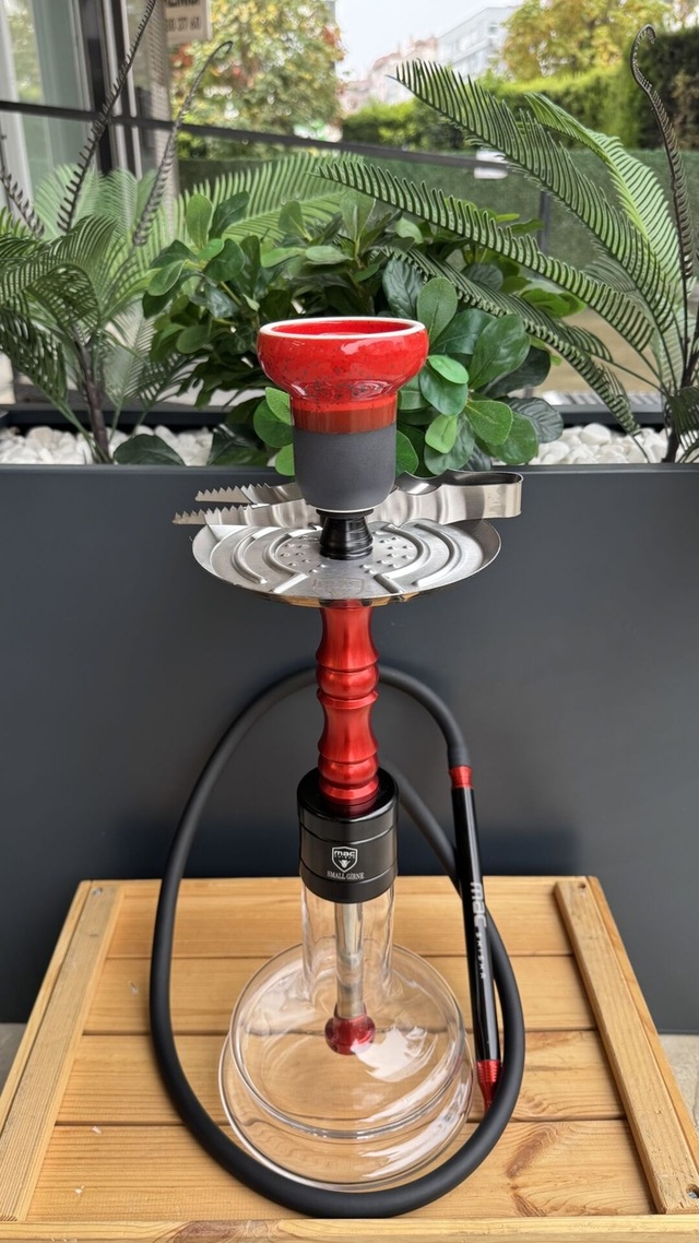 Mac Shisha Small Girne Nargile Takımı Ve Lüle / Kırmızı