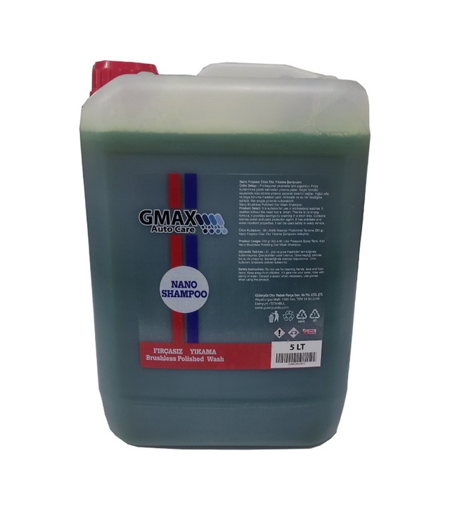 Araba Araç Şampuanı Nano Fırçasız Yıkama 5 Litre Gmax Auto Care Gold Serisi Glz020050087 1 Adet