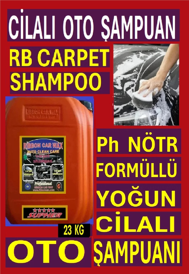 Carper Shampoo Ph Nötr Formüllü Cilalı Oto Yıkama Şampuanı 23 Kg