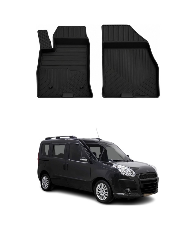 Opel Combo D 2010-2019 Uyumlu 4d Ön Havuzlu Paspas Kauçuk Siyah 2 Parça