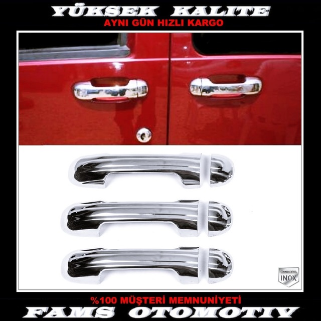 Famsotomotiv Ford Connect Krom Kapı Kolu 3 Kapı 2002-2014 P. Çelik