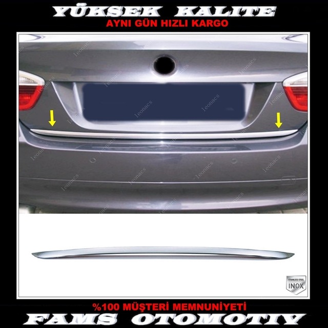 Bmw 3 Seri E90 Krom Alt Bagaj Çıta 2005-2012 Arası P.Çelik