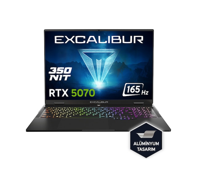 Casper Excalibur Gaming G915.1362-DF70X-C i7-13620H 32 GB 1 TB SSD 8 GB RTX5070 16" Free Dos Dizüstü Bilgisayar