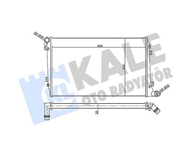 Su Radyatörü Kale 356930 Audi A3 / Seat Altea Oem 1k0121251dp