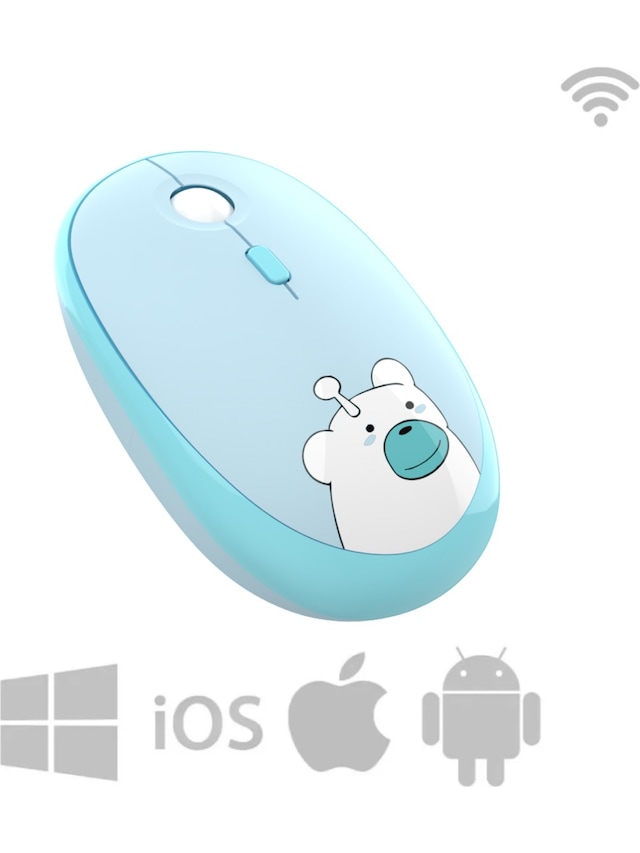 Geezer M2 Hello Bear 2.4g 1600dpi Kablosuz Mouse Mavi Smk-m2