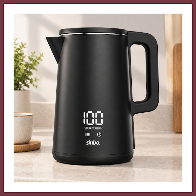 Storeşahin 1.8l 1500w Dijital Kablosuz Su Isıtıcı - Dokunmatik Ekran Shn0720