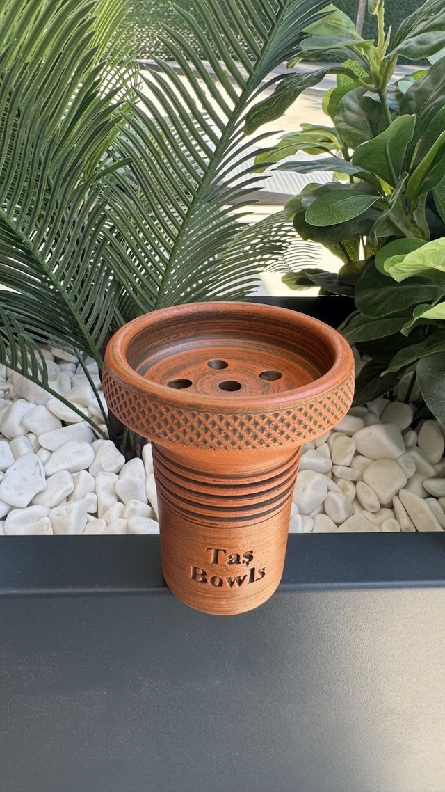 Taş Bowls Jitte-m Toprak Lüle / 6 Delikli