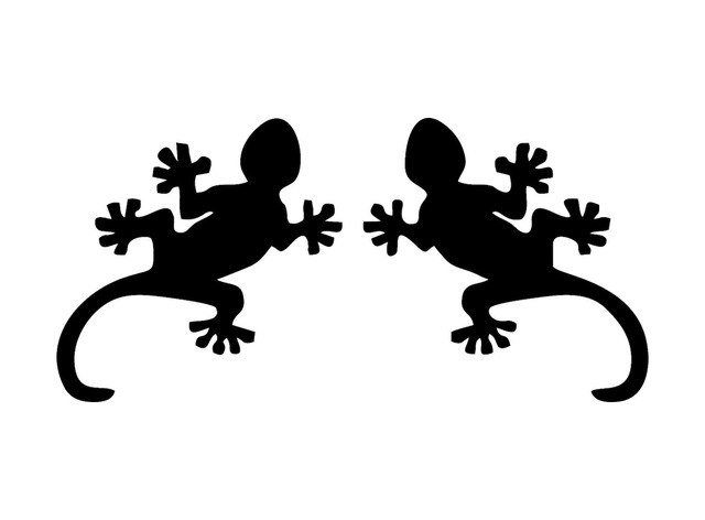 Kertenkele 2 Adet Kertenkele Sürüngen Hayvan Sticker 01490