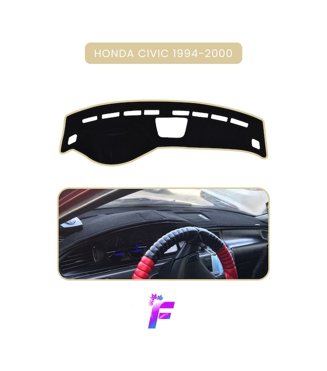 Honda Cıvıc 1994-2000 Uyumlu Ön Göğüs Koruma Hızlı Ve Kolay Montaj Oto Aksesuar Tc19 Torpido Halısı