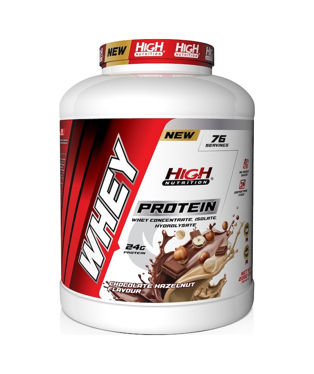 Whey Protein 2280 Gr Çikolata Fındık Aromalı Protein Tozu 24 Gram Protein 76 Servis
