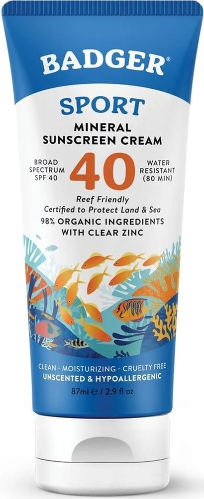 Badger Clear Zinc Kokusuz Güneş Kremi SPF 40 87 ML