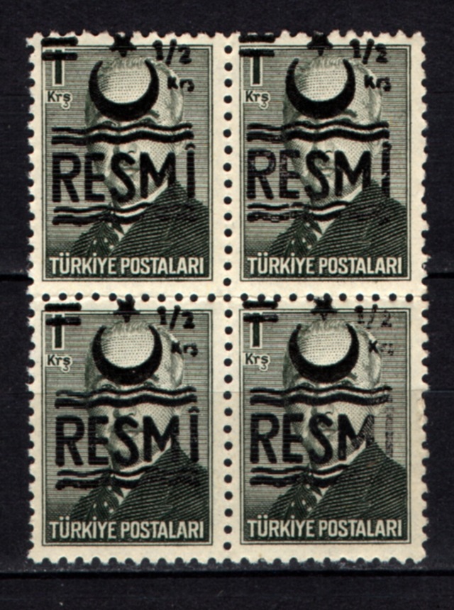 1957 Posta Pulları Üzerine "resmı" Sürşarjlı 1.5 Kuruş Tp0452 İsfila R64 Teşhir Ürün