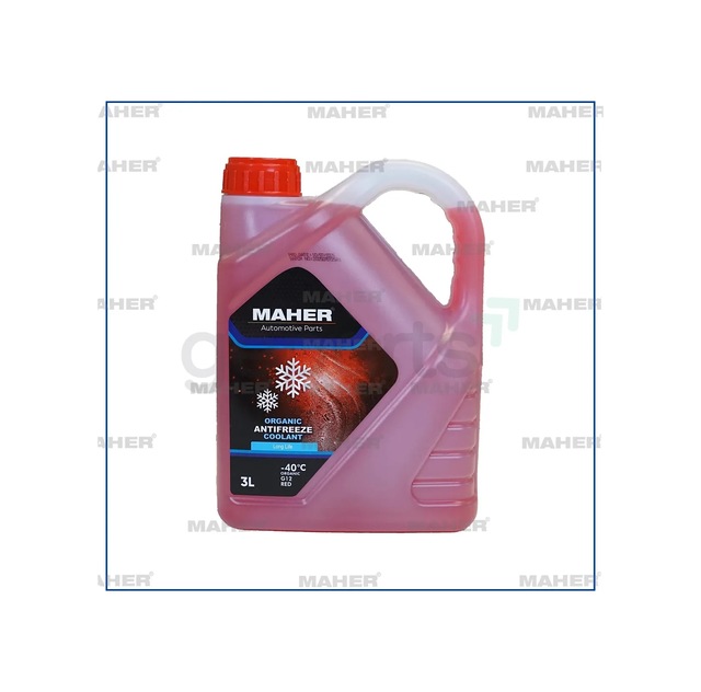 Antifriz Kırmızı Seri Organik -40 3 Litre 6 Adet
