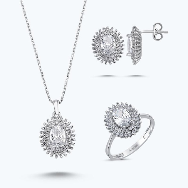 Altınbaş Altın Üçlü Oval Set Utkss0072-24875-set