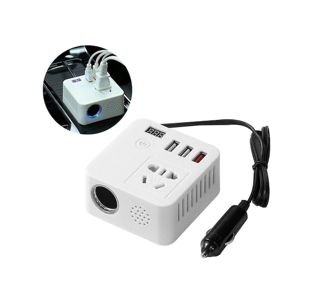 Stylemall Çok Fonksiyonlu Usb Araç İnvertörü 12v/24v 220v Güç Dönüştürücü 4767