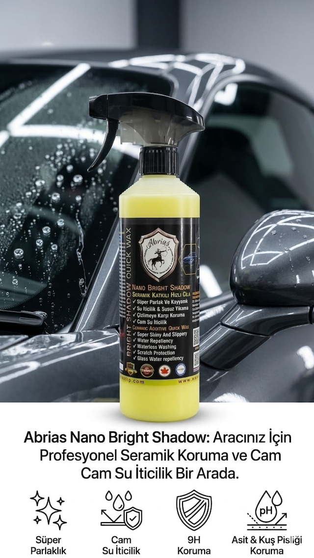 Nano Bright Shadow Seramik Katkılı Hızlı Cila 500ml Lazer Kesim Bez
