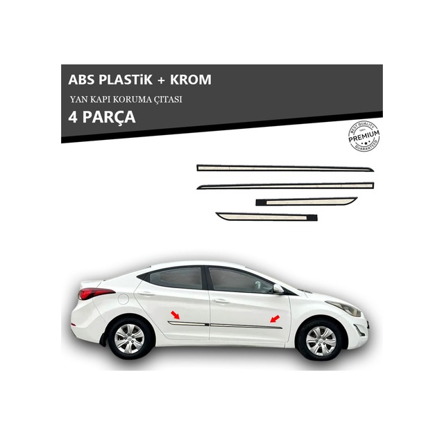 Hyundai Elantra Yan Kapı Koruma Çıtası Plastik + Krom Unvrslppkçt00052