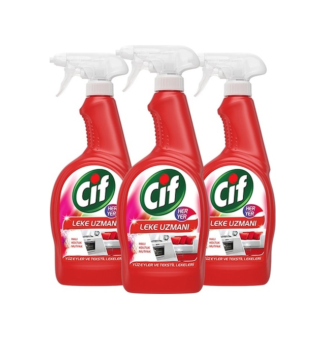 Cif Sprey Yüzey ve Tekstil Lekeleri için Leke Uzmanı 3 x 750 ML