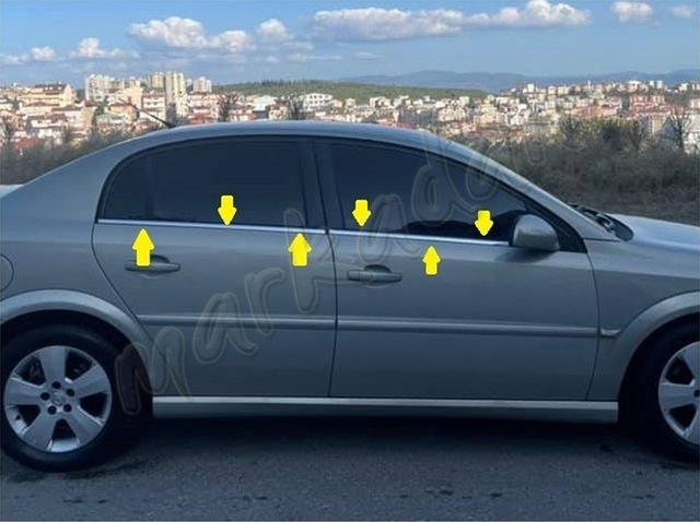 Markadan Opel Vectra C Krom Cam Çıtası 2002-2009 4 Parça Paslanma