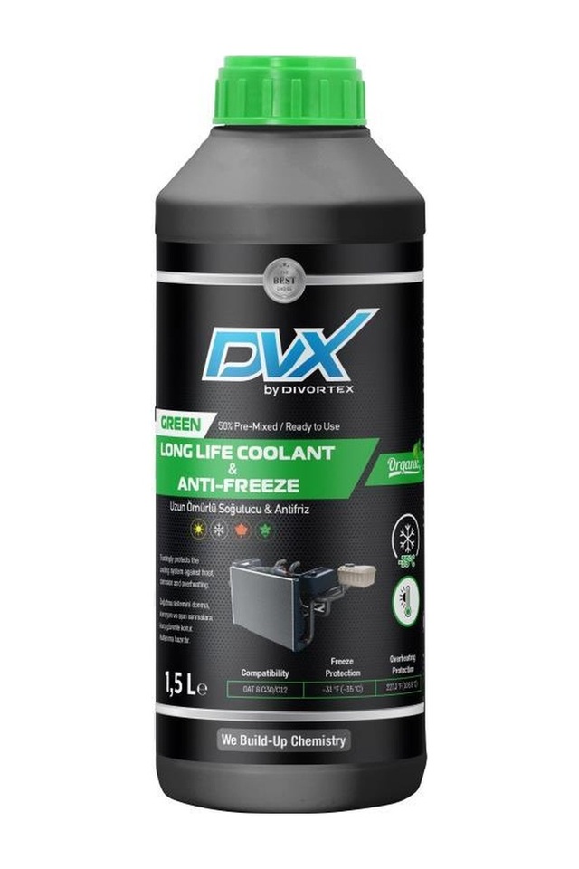 Divortex Dvx -35 Organik Yeşil Antifiriz 1,5 L