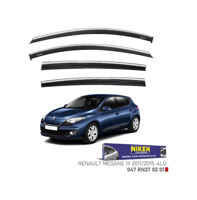 Niken Renault Megane 3 Cam Rüzgarlığı Kromlu Niken 047 Rn27 02 01