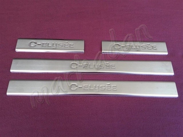 Woc Chrome Citroen C-Elysee Krom Kapı Eşiği 2012 Sonrası 4 Parça
