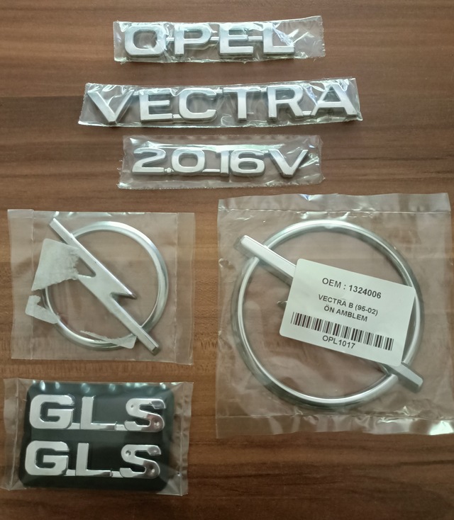 Opel Vectra 2.0 16v Bagaj Yazısı Vectra B Ön Arka Arma Logo Gls