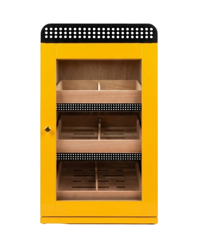 Cohiba Sarı Nokta Desenli Sedir Humidor Puro Kutusu Tr9822