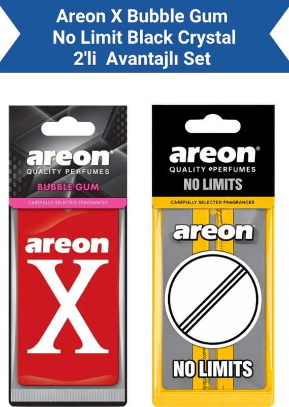 Areon X Bubble Gum + No Limit Black Crystal Avantajlı Paket