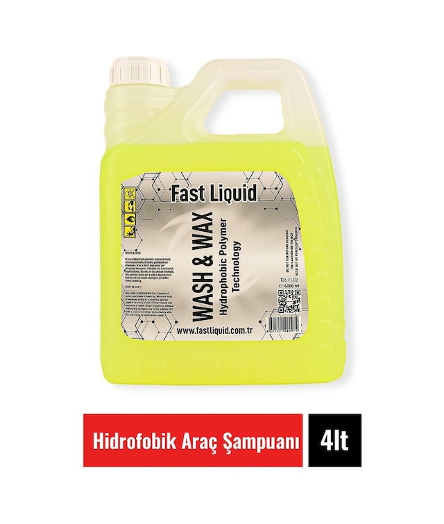 Wash & Wax 4 Lt Hidrofobik Araç Şampuanı