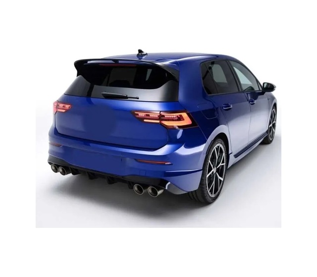 Vw Golf 8 R Difüzör Parlak Siyah İthal Plastik Egzoz Ucu Görünümlü 2021+ Difizör Ek