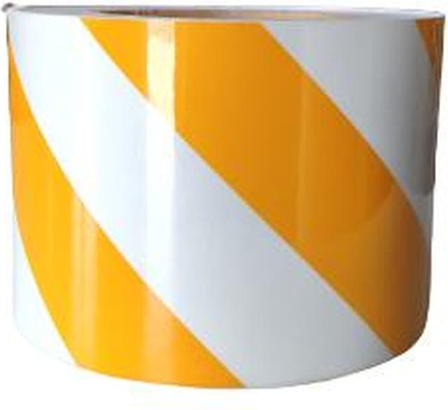 Fosforlu Bant Çapraz 9,2 Cm X 5 Metre Sarı Beyaz