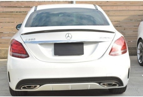 Mercedes W205 Bagaj Üstü Spoiler 2015+ C180 Siyah Boyalı